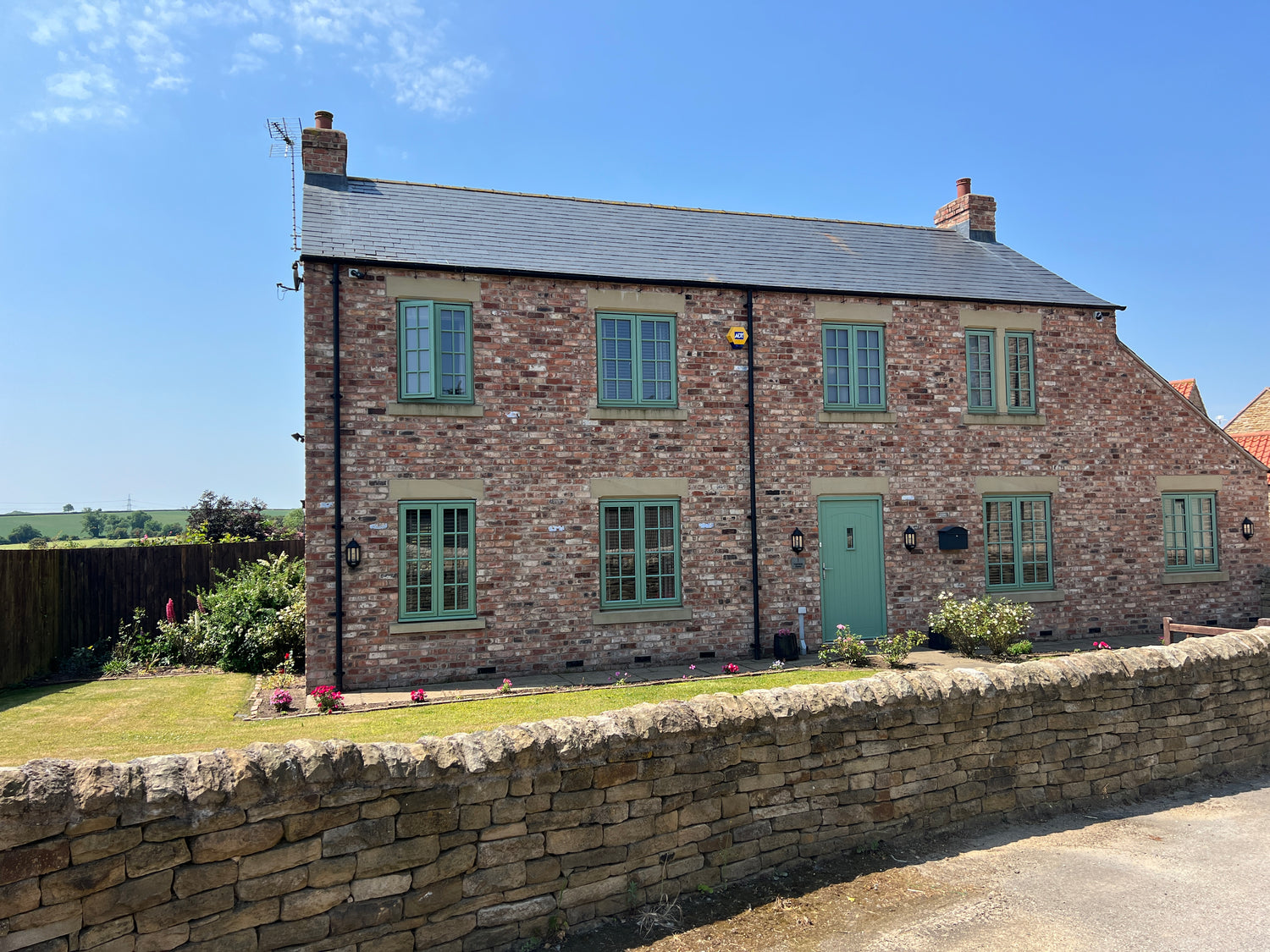 New Build House Built Using Reclaimed Wirecut Bricks in Chesterfield