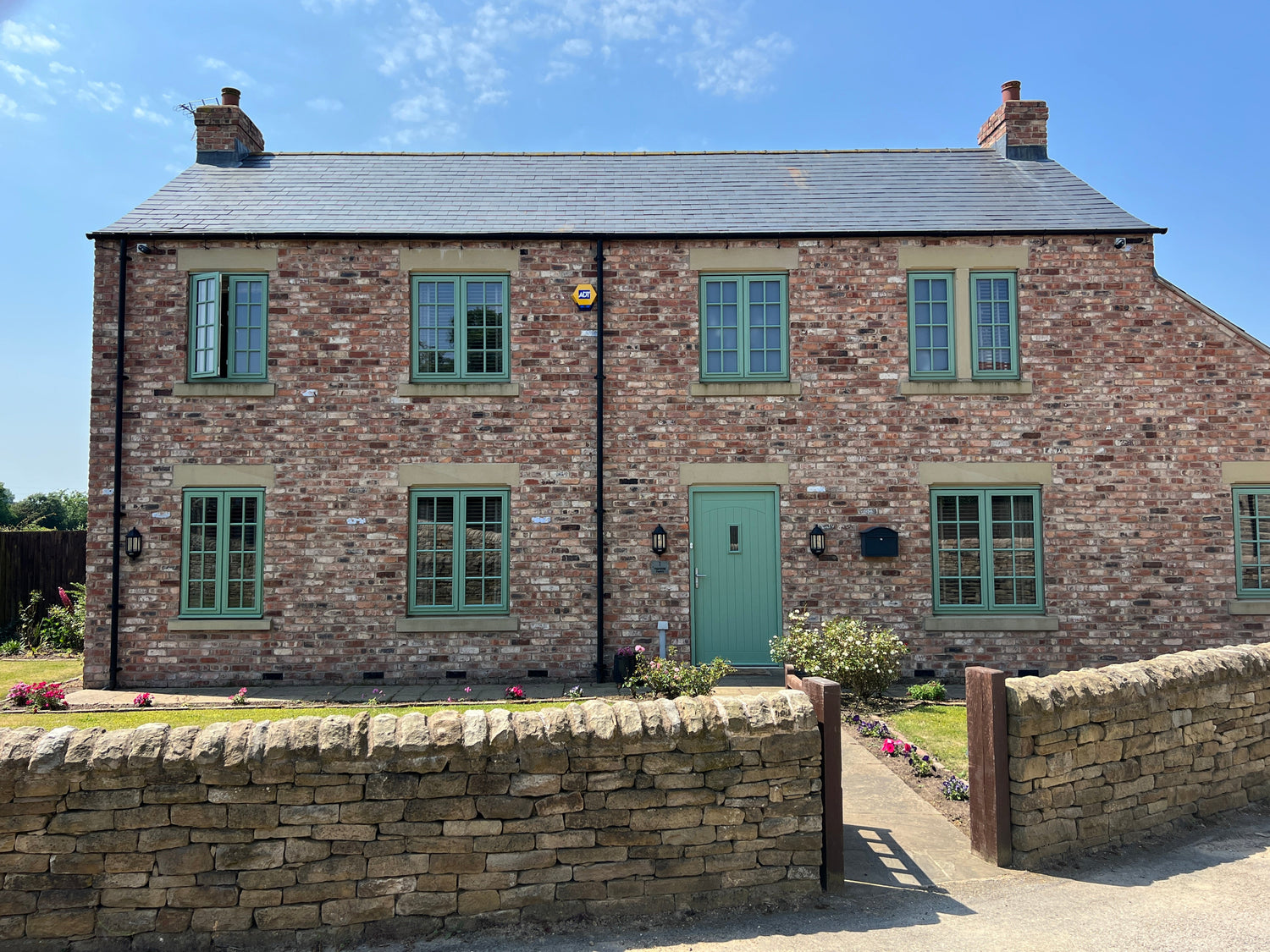 New Build House Built Using Reclaimed Wirecut Bricks in Chesterfield