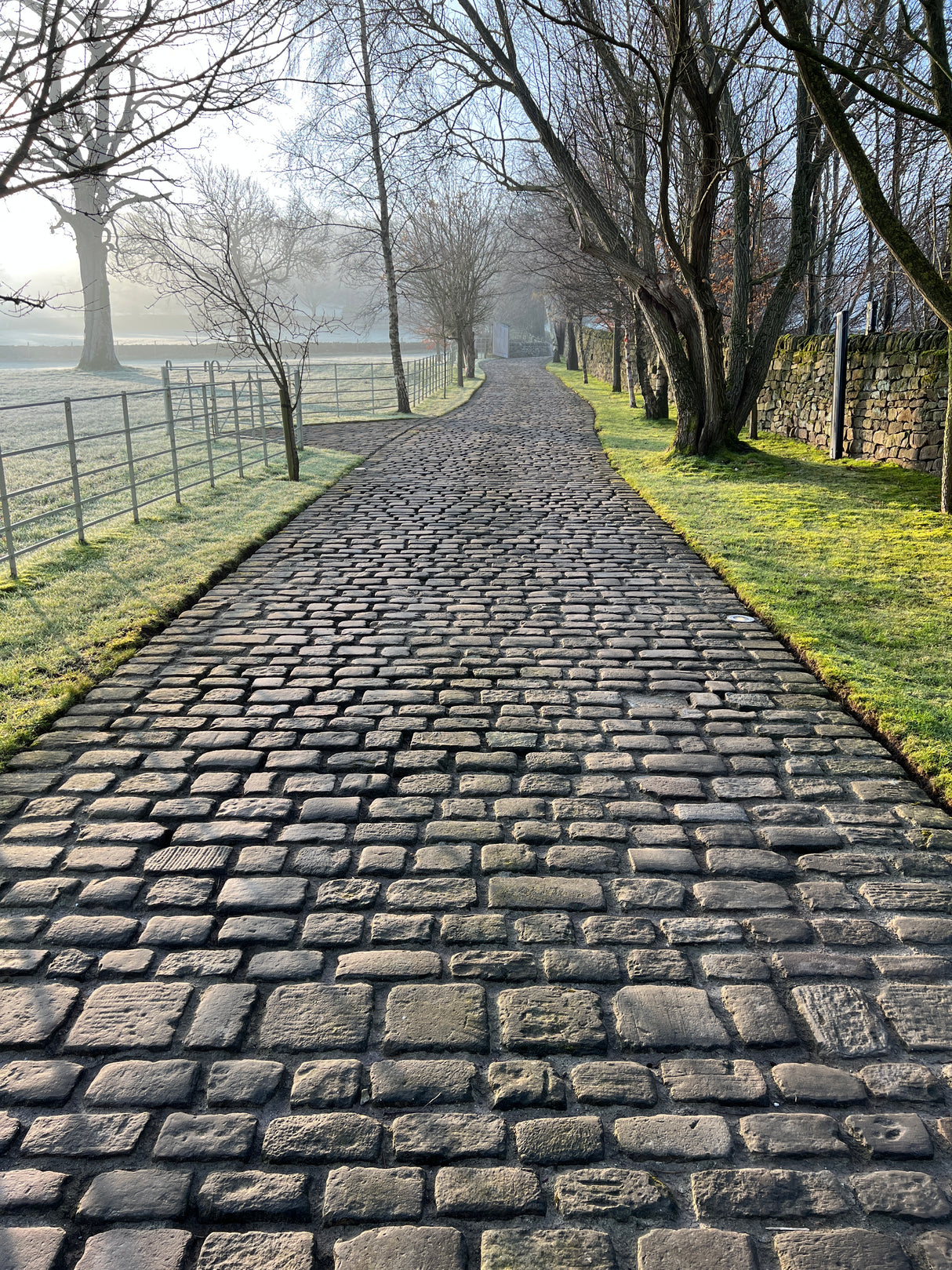 Reclaimed Cobble Setts Driveway in Glossop Stone