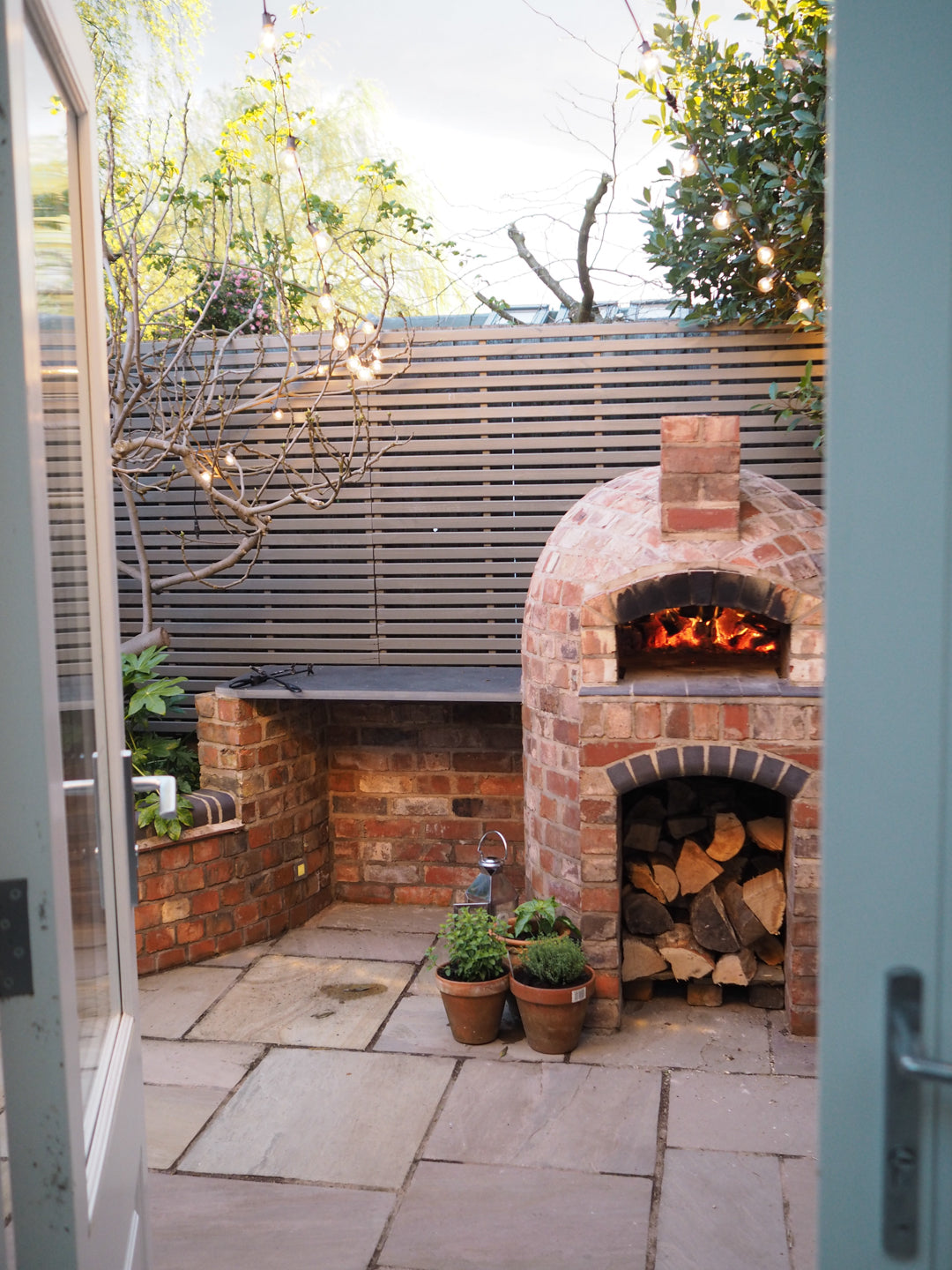 Pizza Oven Built Using Reclaimed Bricks