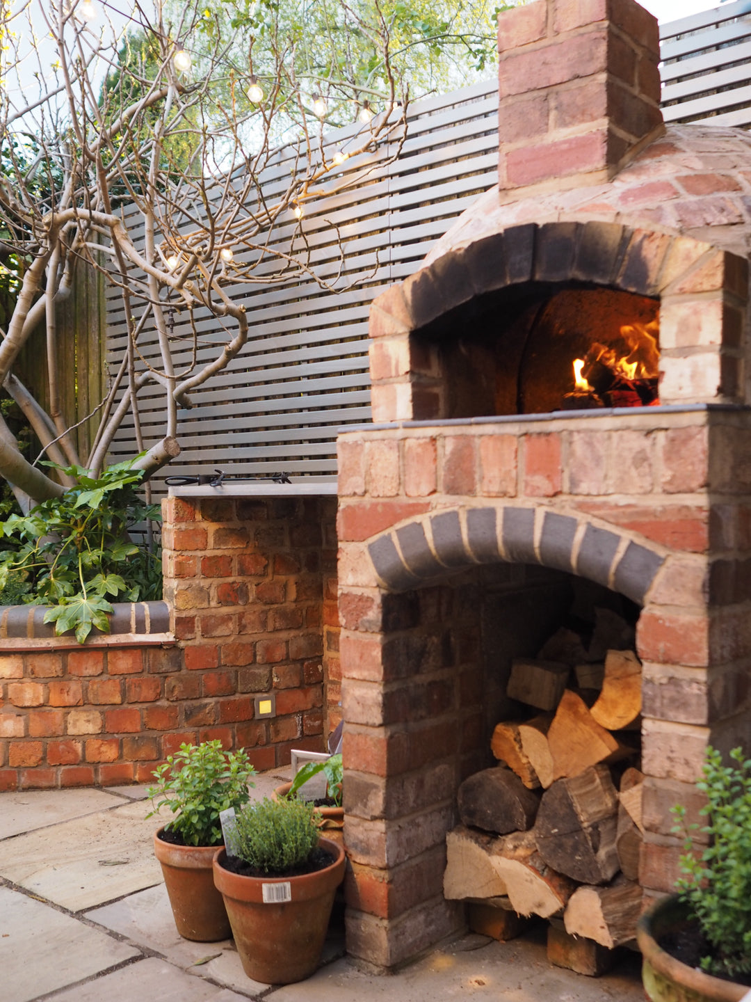 Pizza Oven Built Using Reclaimed Bricks