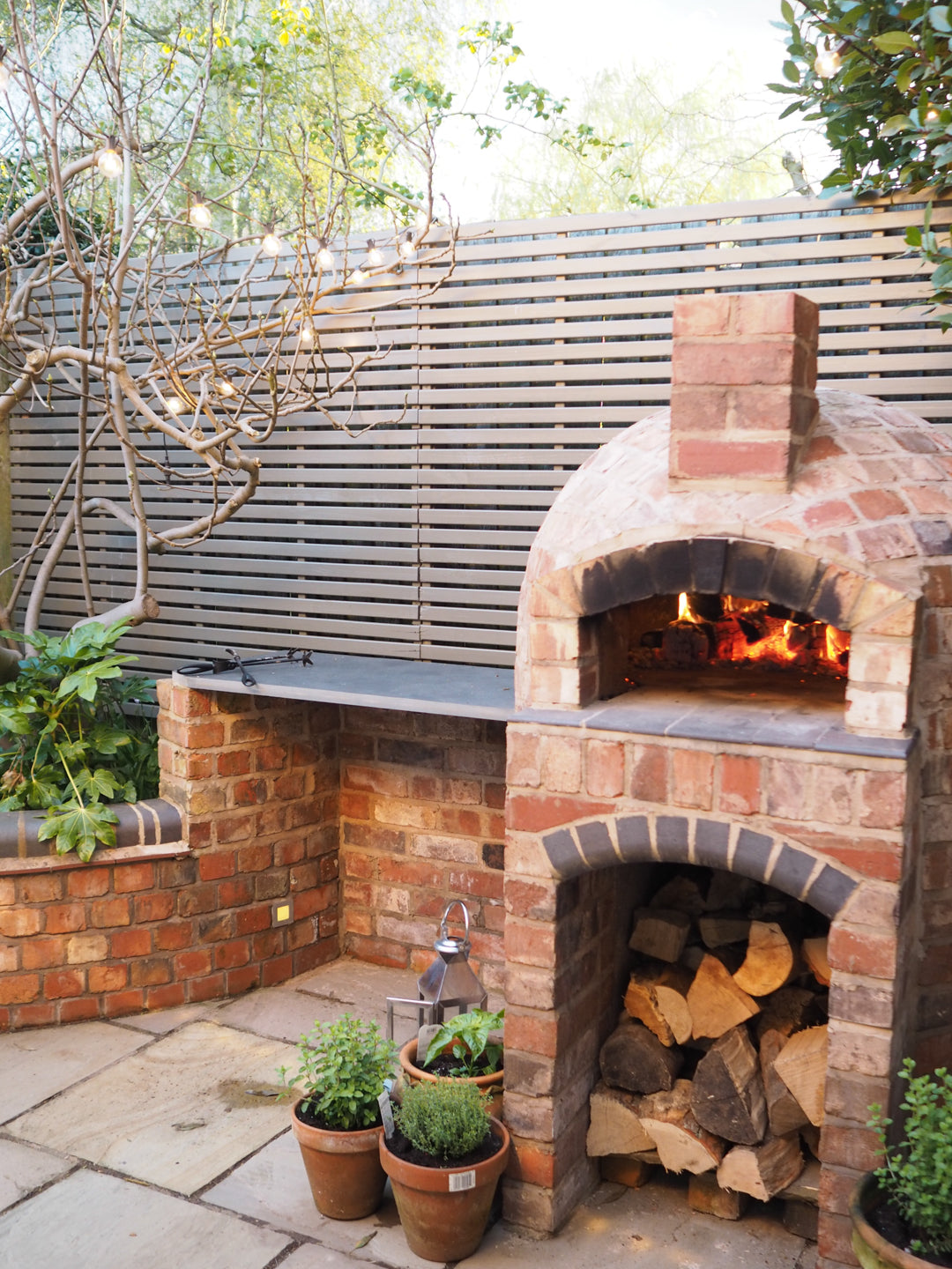 Pizza Oven Built Using Reclaimed Bricks