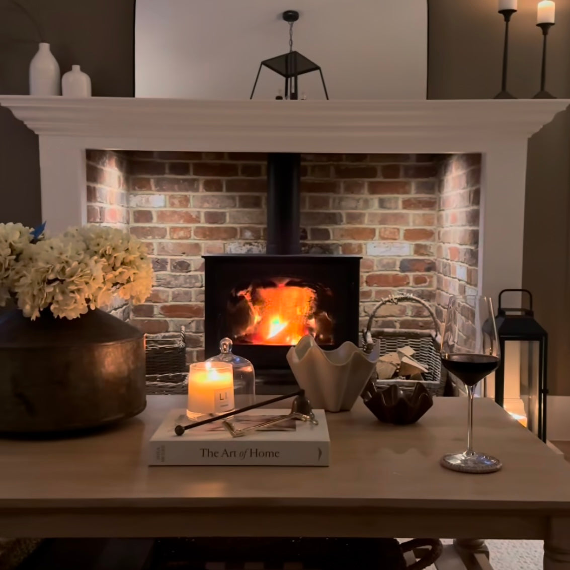Reclaimed Brick Slip Fireplace Camber in London Home