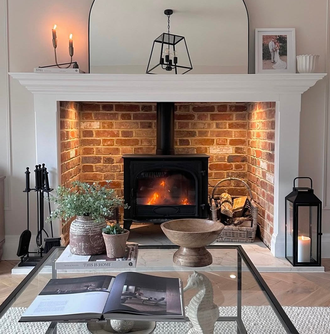 Reclaimed Brick Slip Fireplace Camber in London Home