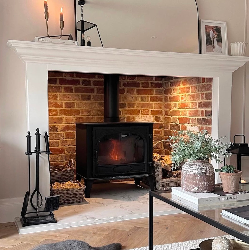 Reclaimed Brick Slip Fireplace Camber in London Home