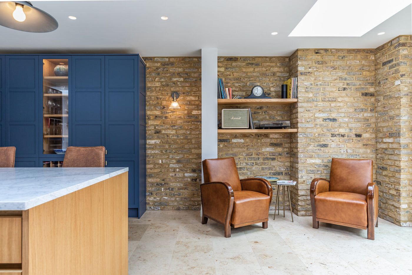 London yellow stock brick slip feature wall