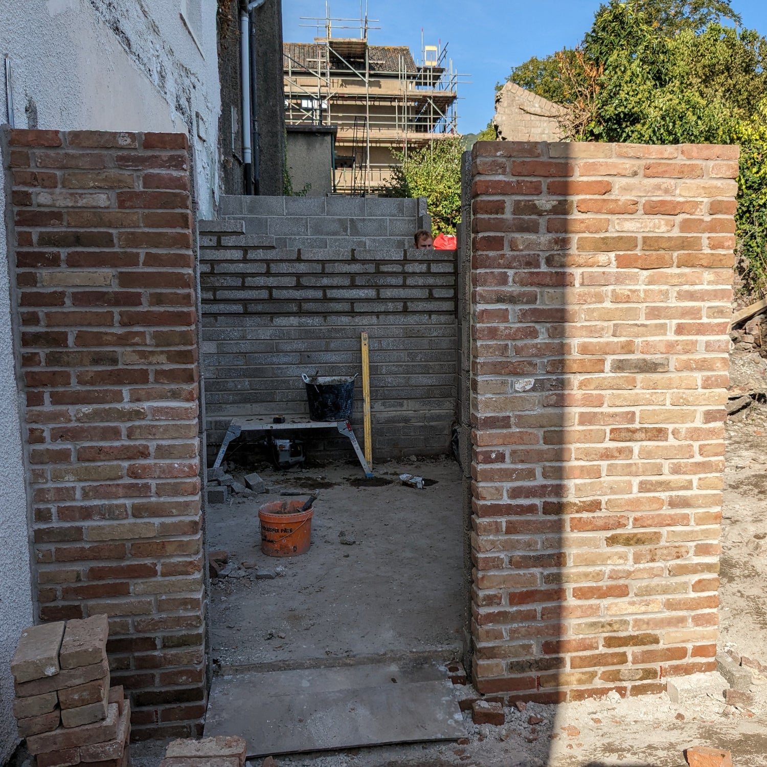 House Porch Built From Reclaimed Georgian Handmade Bricks in Isle of Wight