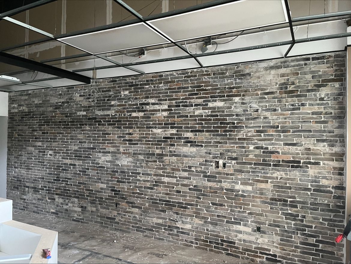 Reclaimed Handmade Grey Brick Slip Tiles