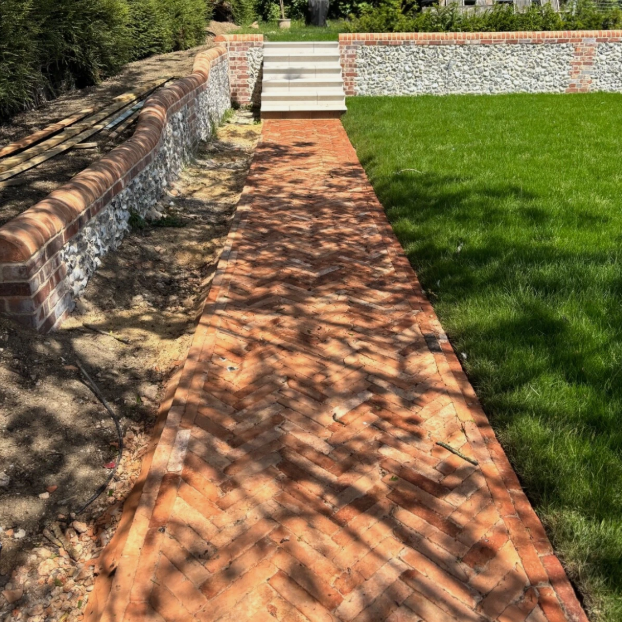 Reclaimed Red Stacker Brick Pavers