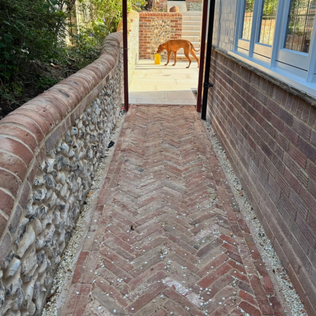 Reclaimed Red Stacker Brick Pavers