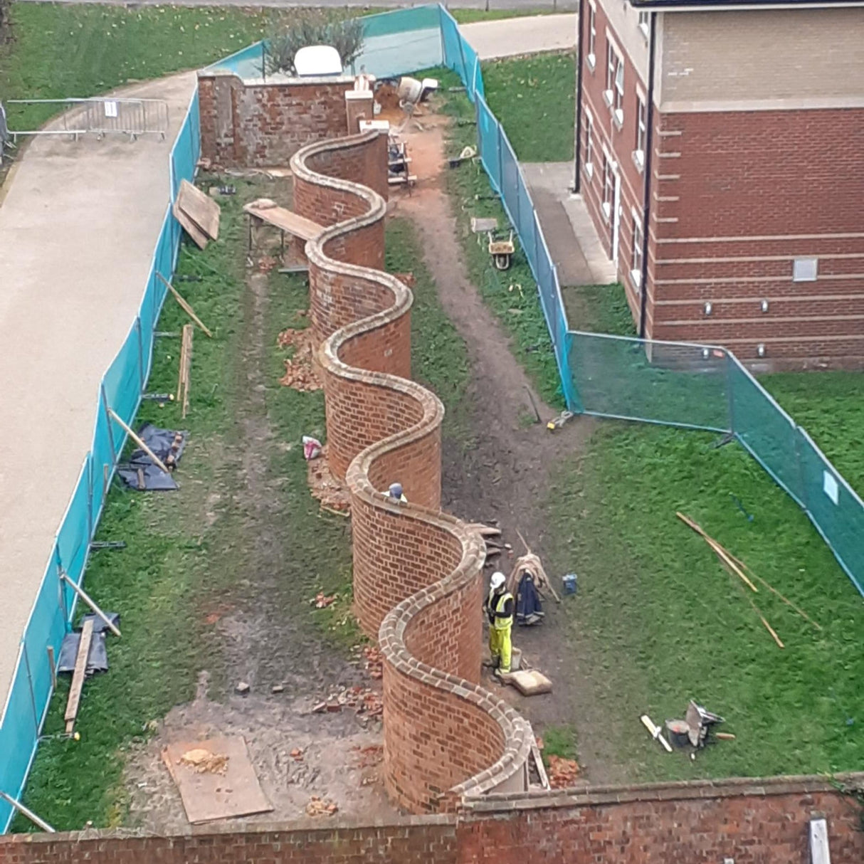Crinkle-Crankle Wall Or Wavy Wall in Ipswich
