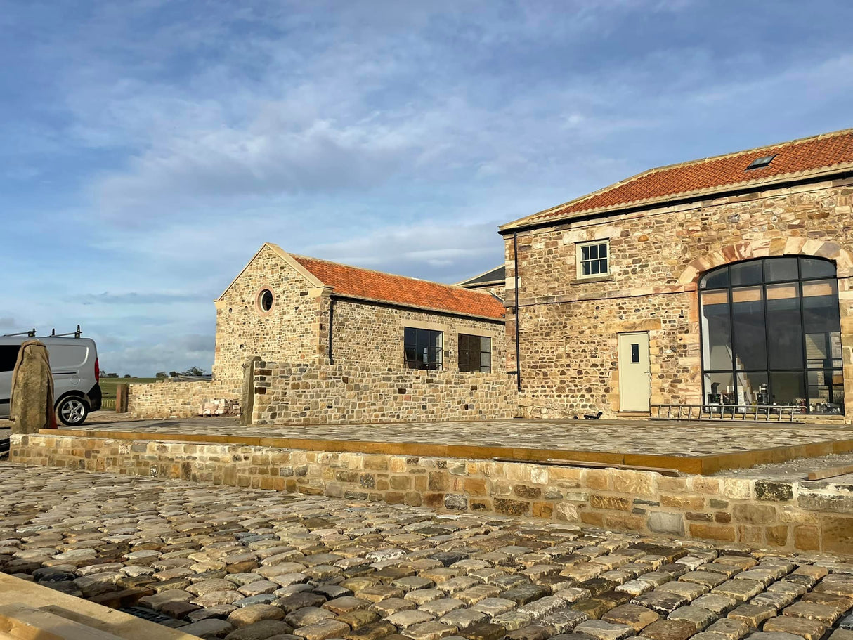 Reclaimed Stone Barn and Landscaping Build in Prudhoe