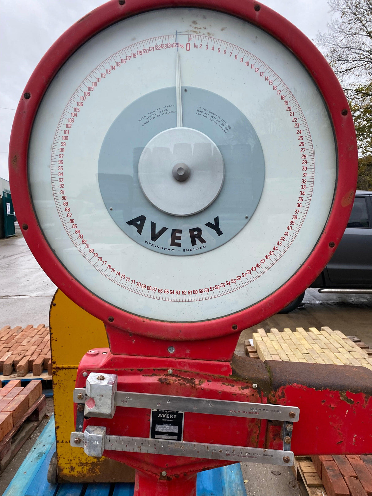 Avery Industrial Weighing Scales Red 175kg - Reclaimed Brick Company