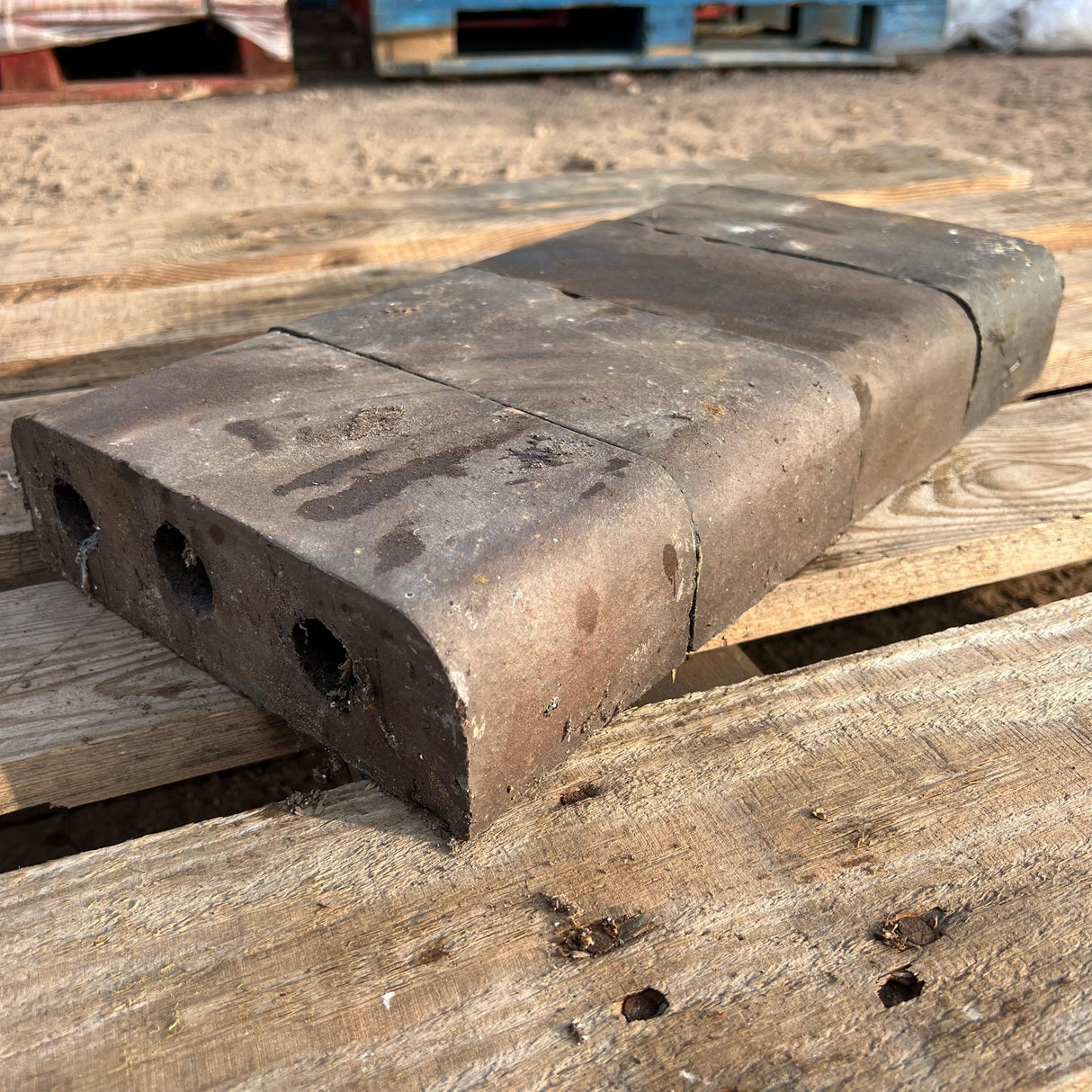 Blue Double Bullnose Coping Bricks - Reclaimed Brick Company