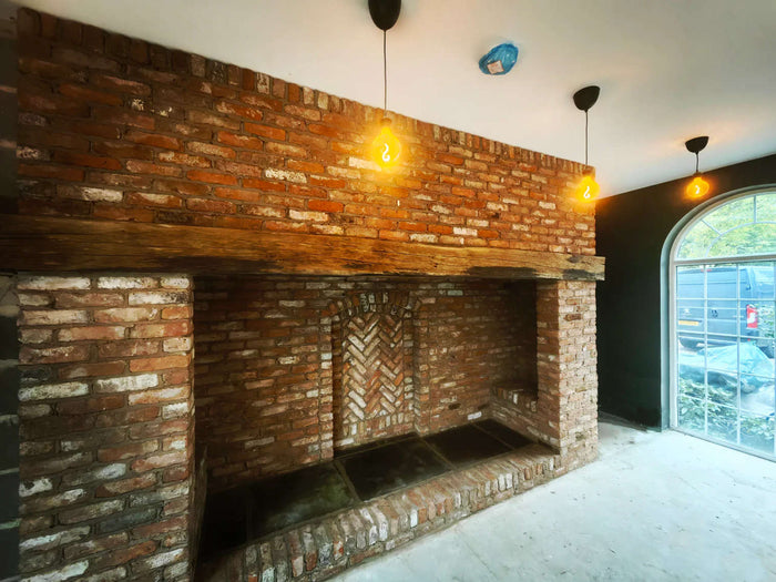 Brick slips fireplace surround in Norfolk