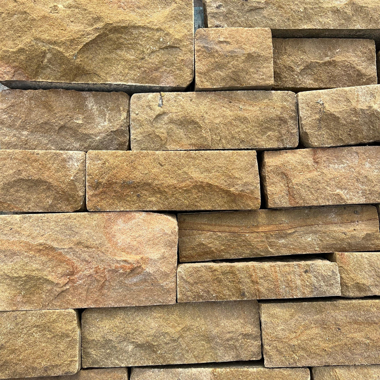 Dressed Sandstone Pitched Face Building Stone - 140mm Bed - Reclaimed Brick Company