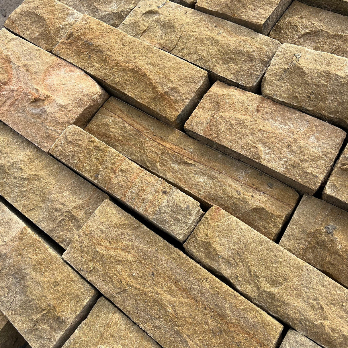 Dressed Sandstone Pitched Face Building Stone - 140mm Bed - Reclaimed Brick Company