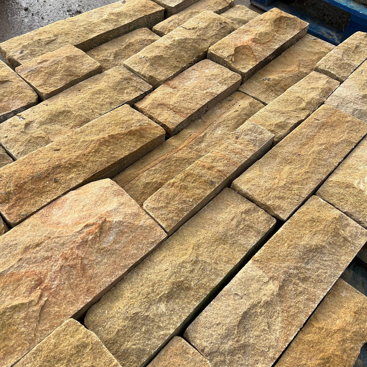 Dressed Sandstone Pitched Face Building Stone - 140mm Bed - Reclaimed Brick Company