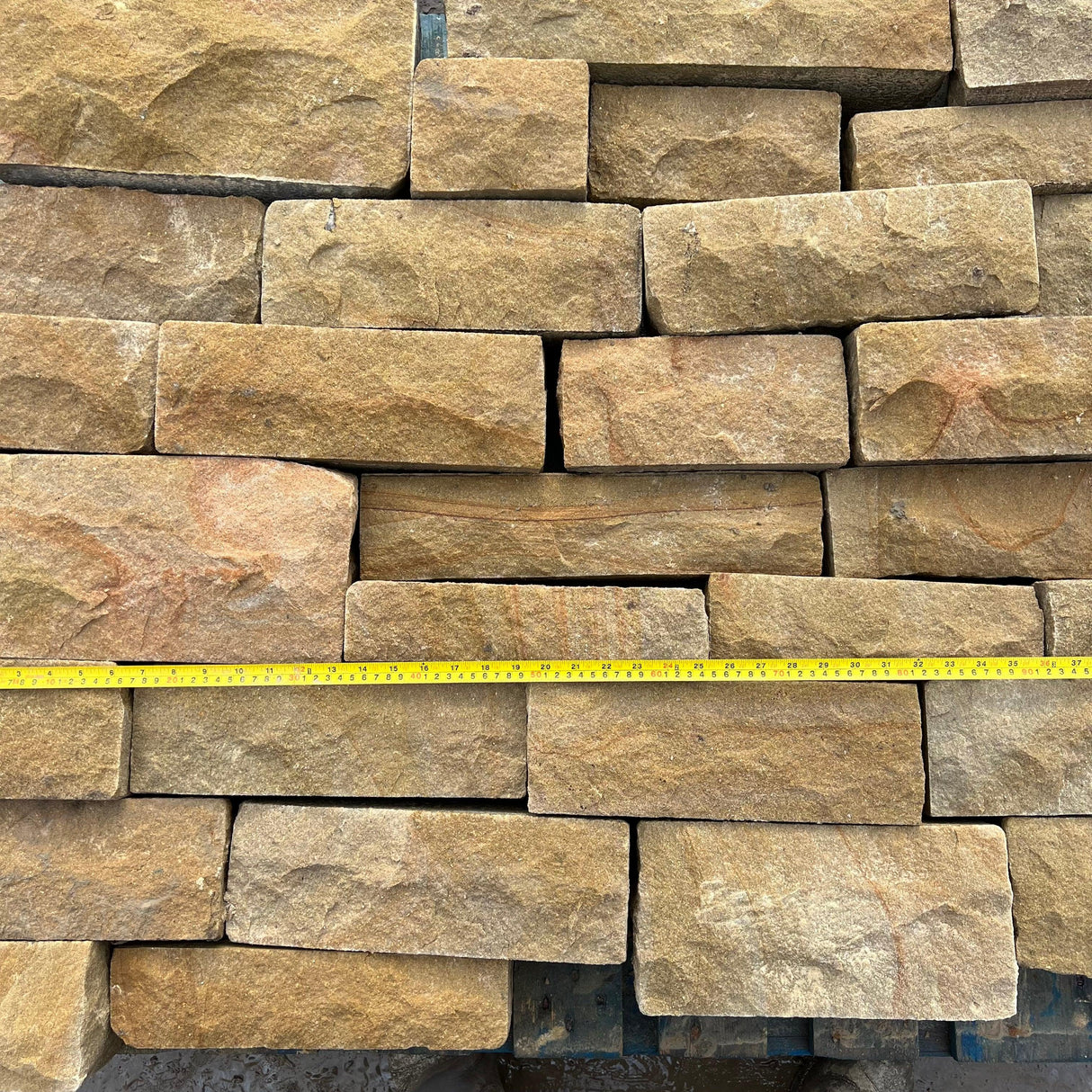 Dressed Sandstone Pitched Face Building Stone - 140mm Bed - Reclaimed Brick Company