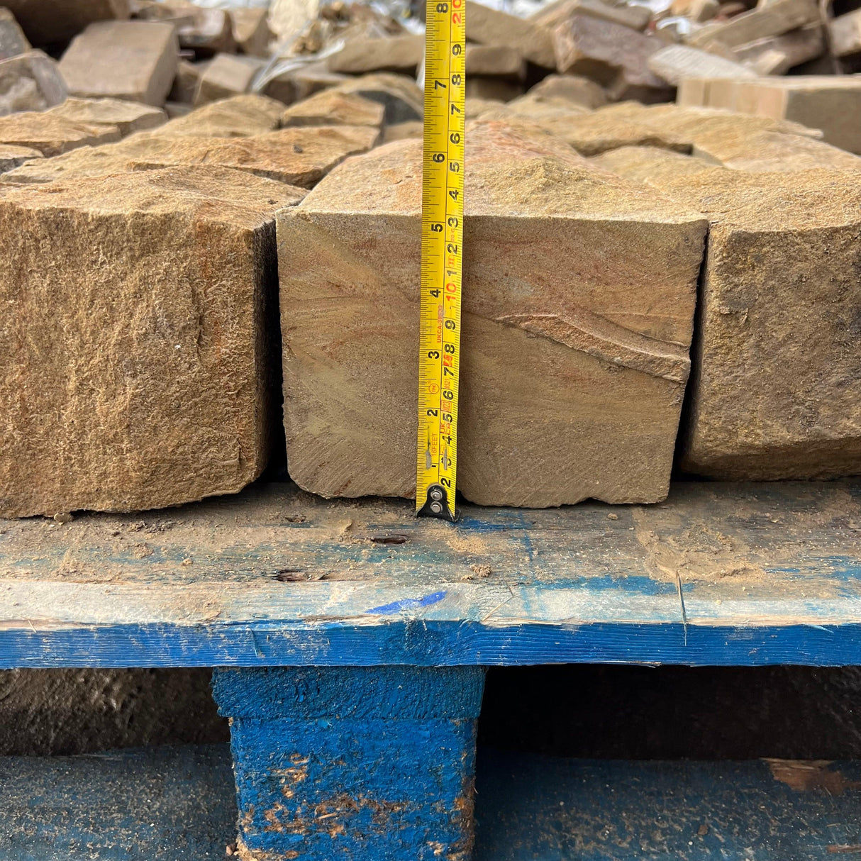 Dressed Sandstone Pitched Face Building Stone - 140mm Bed - Reclaimed Brick Company