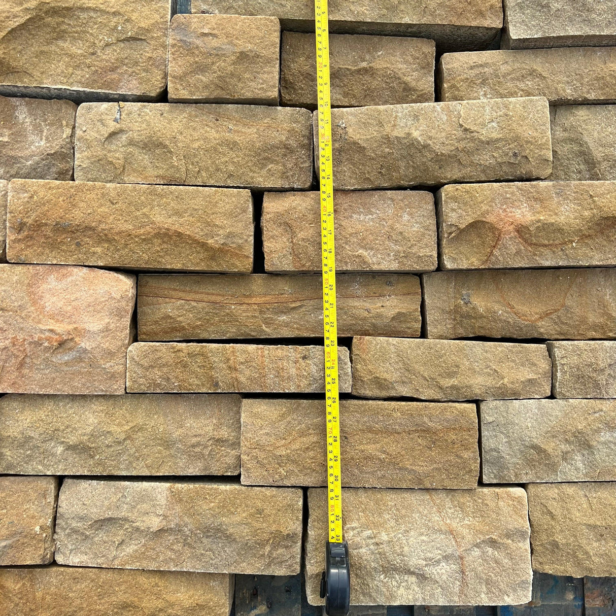 Dressed Sandstone Pitched Face Building Stone - 140mm Bed - Reclaimed Brick Company