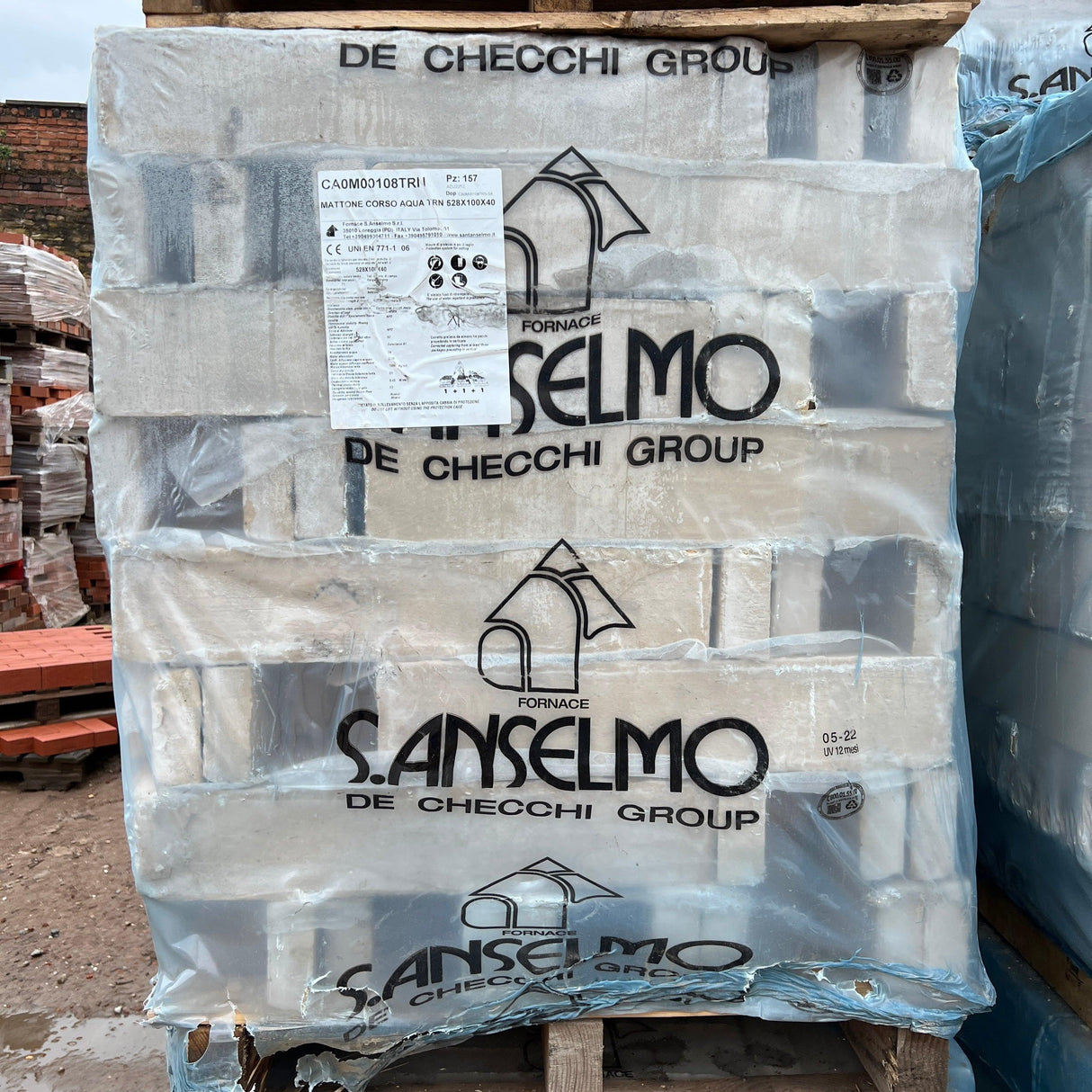 Corso Aqua White Linear Brick 157 Bricks - Reclaimed Brick Company