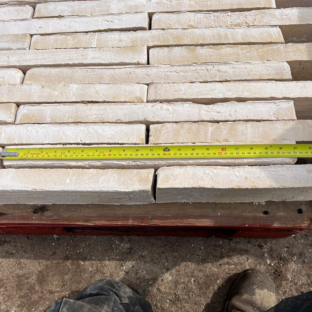 Fornace S.ANSELMO Corso Aqua White Linear Brick 528mm - Reclaimed Brick Company