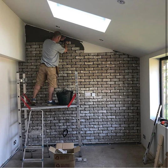 Grey brick slip tile installation - guide - UK