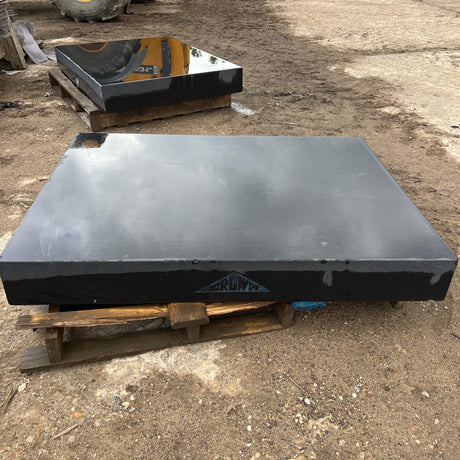 Huge 1950's Industrial Black Granite Surface Worktop Slab - From Rolls Royce Derby - Reclaimed Brick Company