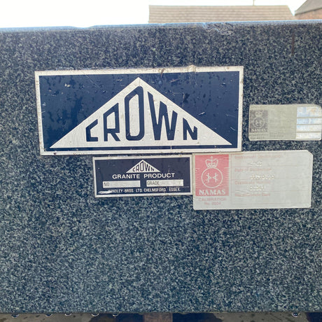 Huge 1950’s Industrial Blue Granite Surface Worktop Slab with Metal Workers Storage Stand - Reclaimed Brick Company