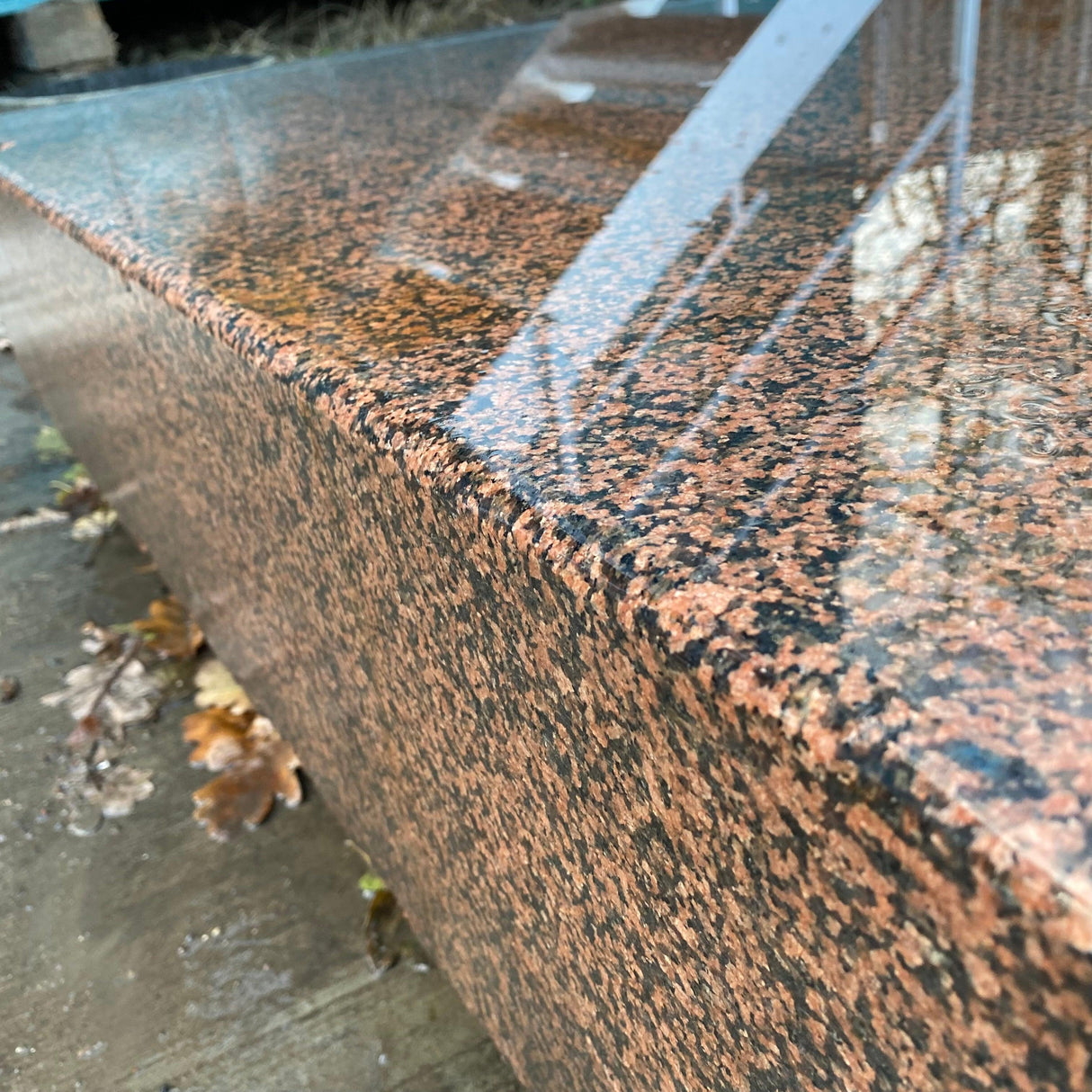 Huge 1950’s Industrial Pink Granite Surface Worktop Slab - Reclaimed Brick Company