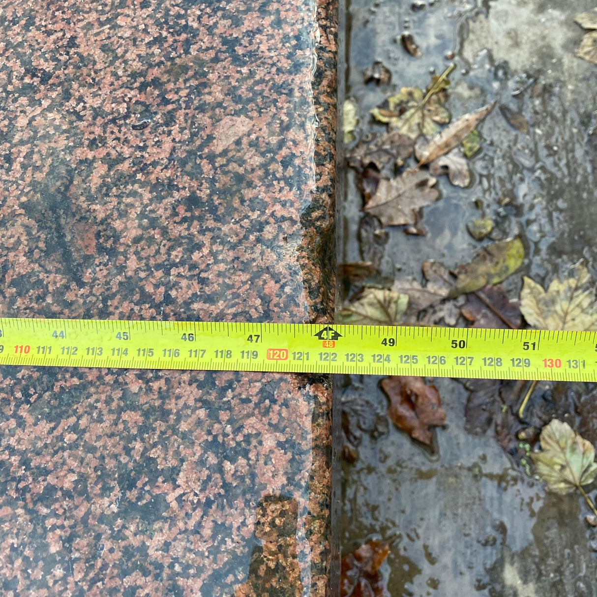 Huge 1950’s Industrial Pink Granite Surface Worktop Slab - Reclaimed Brick Company