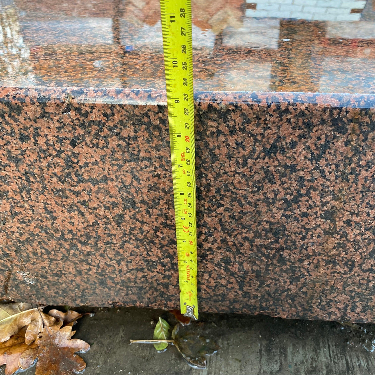 Huge 1950’s Industrial Pink Granite Surface Worktop Slab - Reclaimed Brick Company