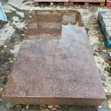 Huge 1950’s Industrial Pink Granite Surface Worktop Slab - Reclaimed Brick Company