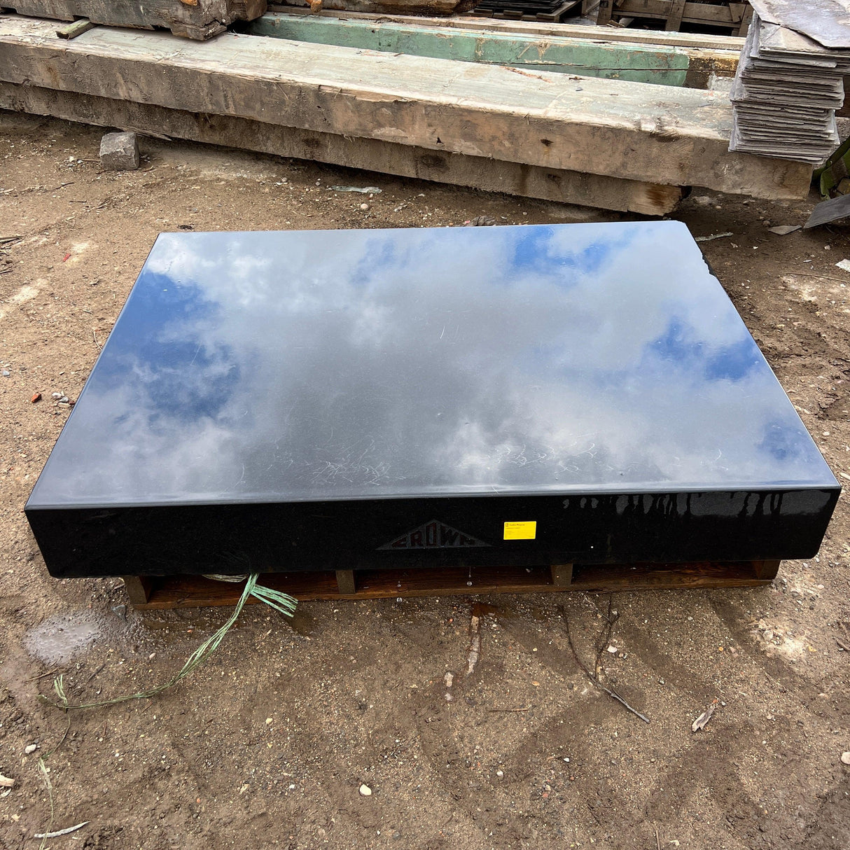 Huge 1950's ‘’Rolls Royce’’ Industrial Black Granite Surface Worktop Slab - From Rolls Royce Derby - Reclaimed Brick Company