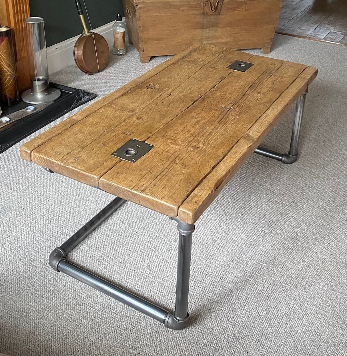 Reclaimed Scaffolding Boards Used To Create House Furniture