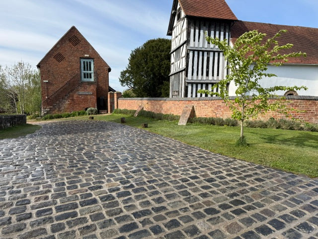 Church Restoration Reclaimed Granite Cobble Driveway - Kidderminster