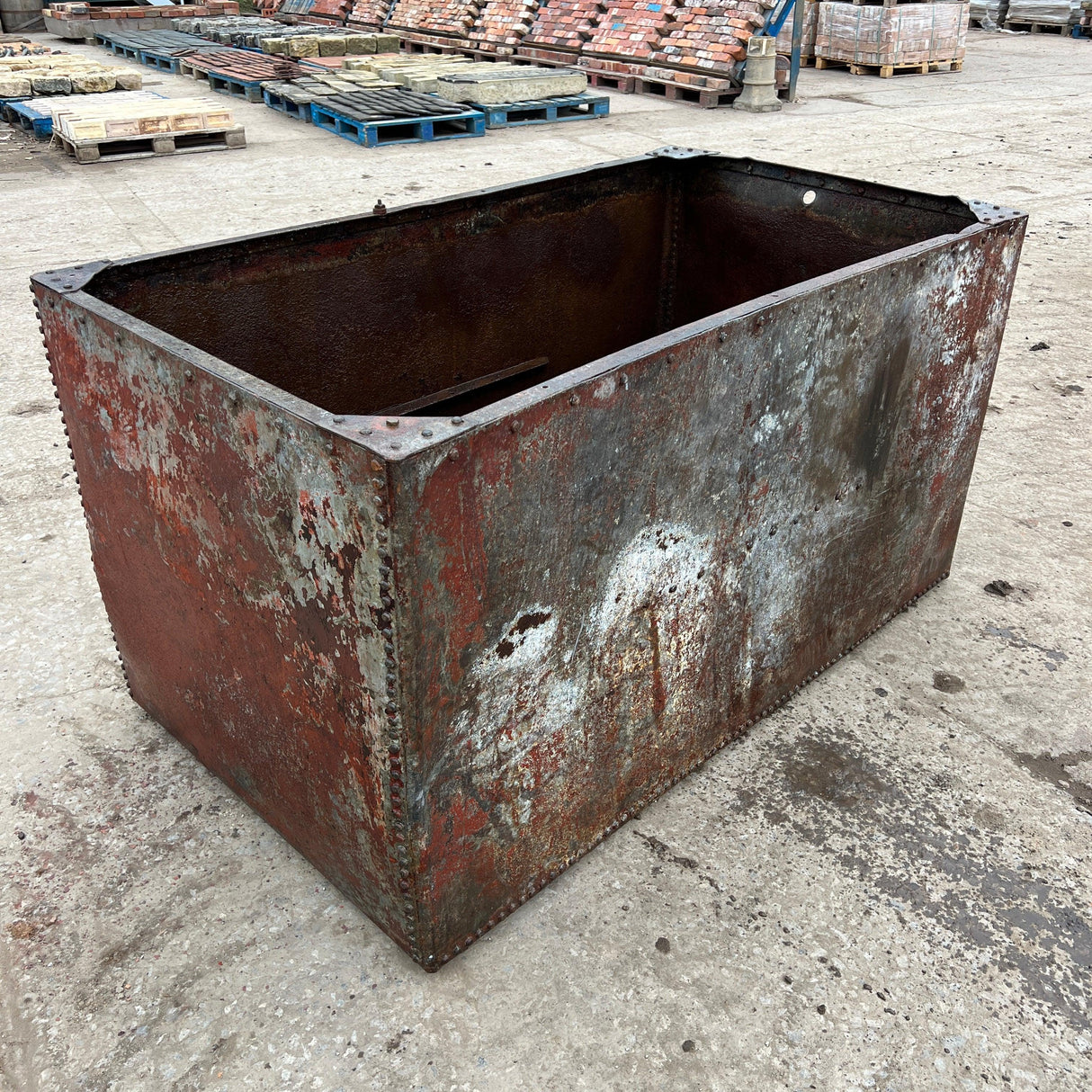 Large Galvanised Steel Water Tank - Reclaimed Brick Company