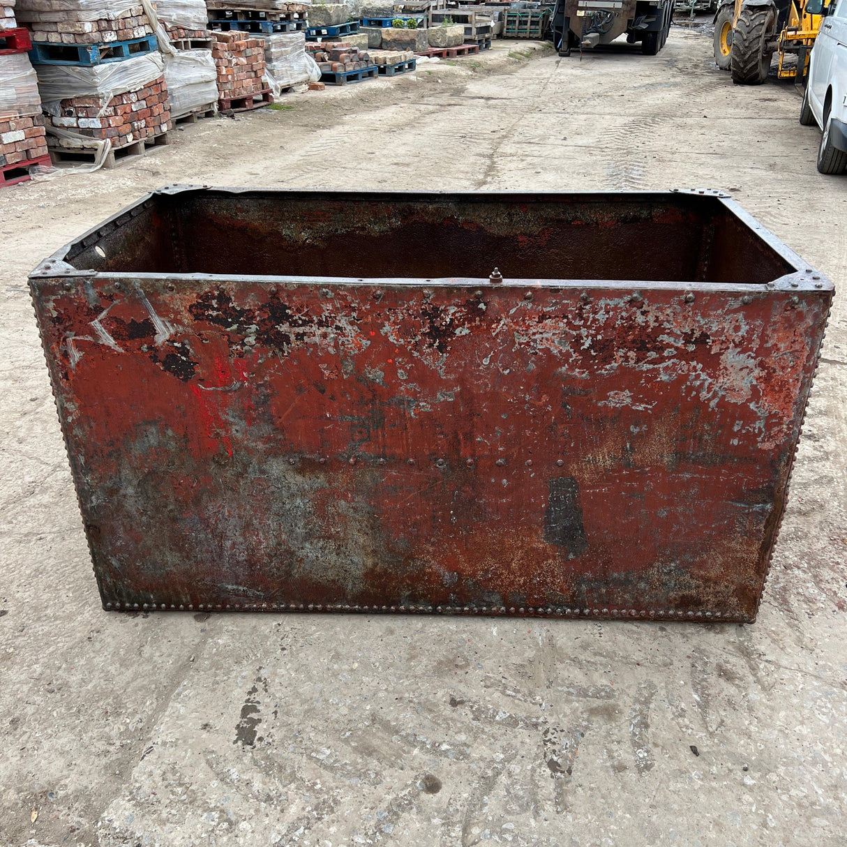Large Galvanised Steel Water Tank - Reclaimed Brick Company
