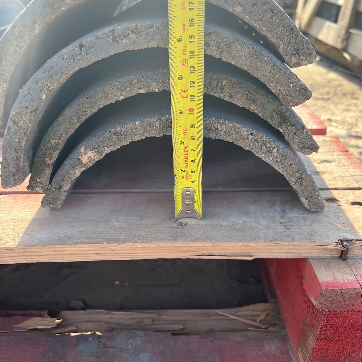 Marley Blue 20” Half Round Roof Ridge Tiles - Batch of 26 Ridges (Job Lot) - Reclaimed Brick Company