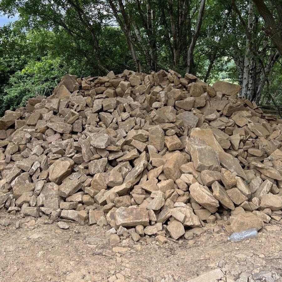 Natural Yorkstone Dry Stone Walling Stone in Bulk Bag - Reclaimed Brick Company