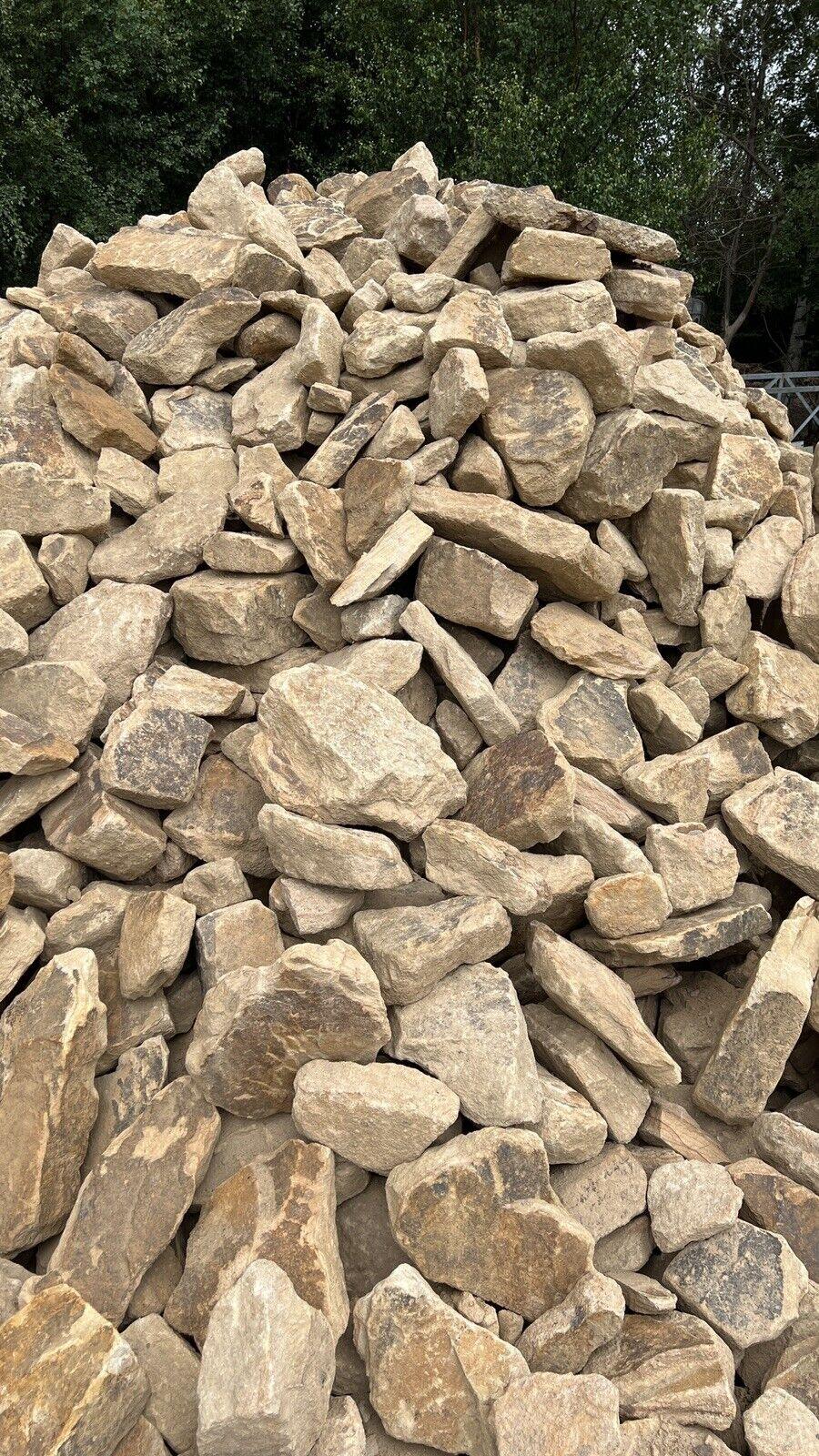 Natural Yorkstone Dry Stone Walling Stone in Bulk Bag - Reclaimed Brick Company