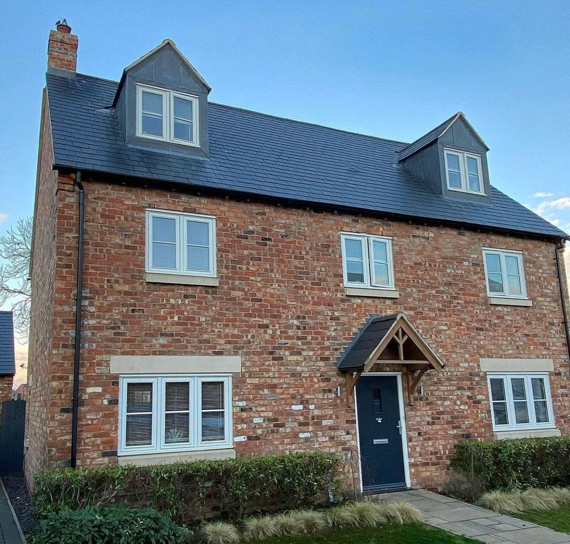 New Build Home Built with Reclaimed Wirecut Bricks - Cirencester, England - Reclaimed Brick Company