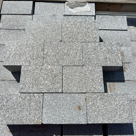 New Flamed Silver Granite Paving Setts - Reclaimed Brick Company