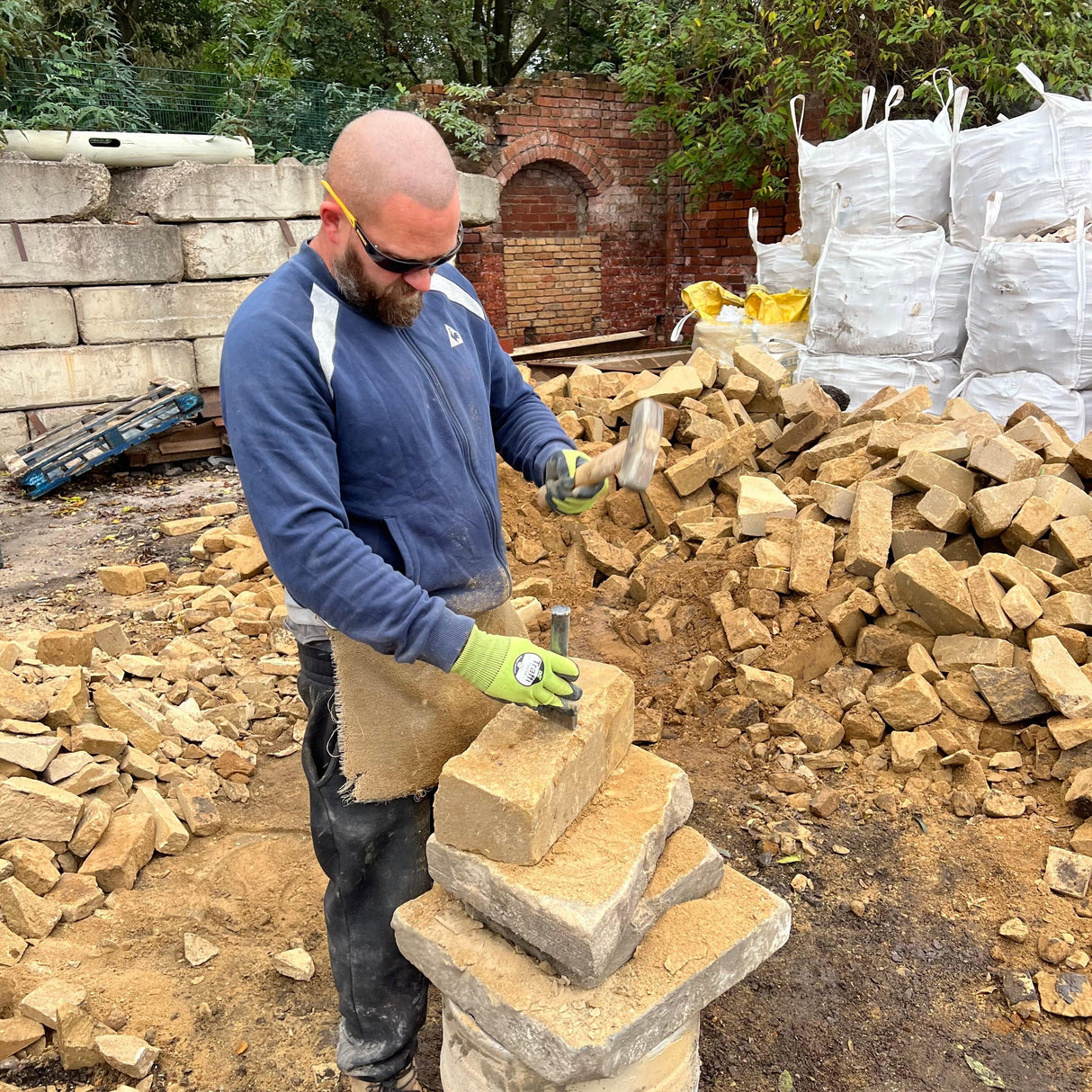 Pitched Face Natural Building Stone - 140mm Bed - Reclaimed Brick Company