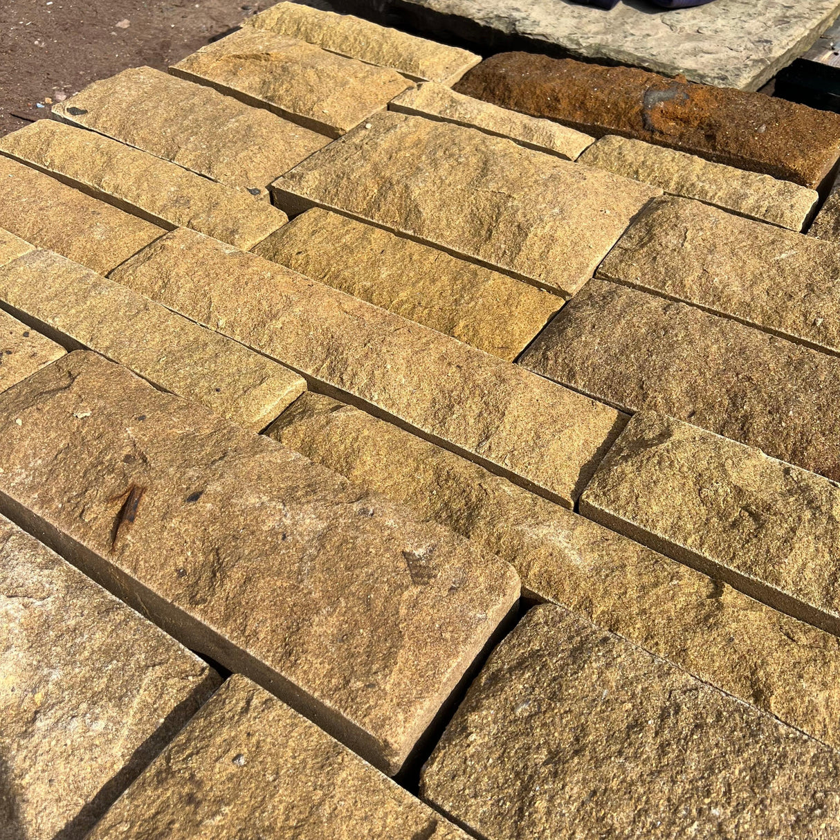 Pitched Face Natural Building Stone - 140mm Bed - Reclaimed Brick Company