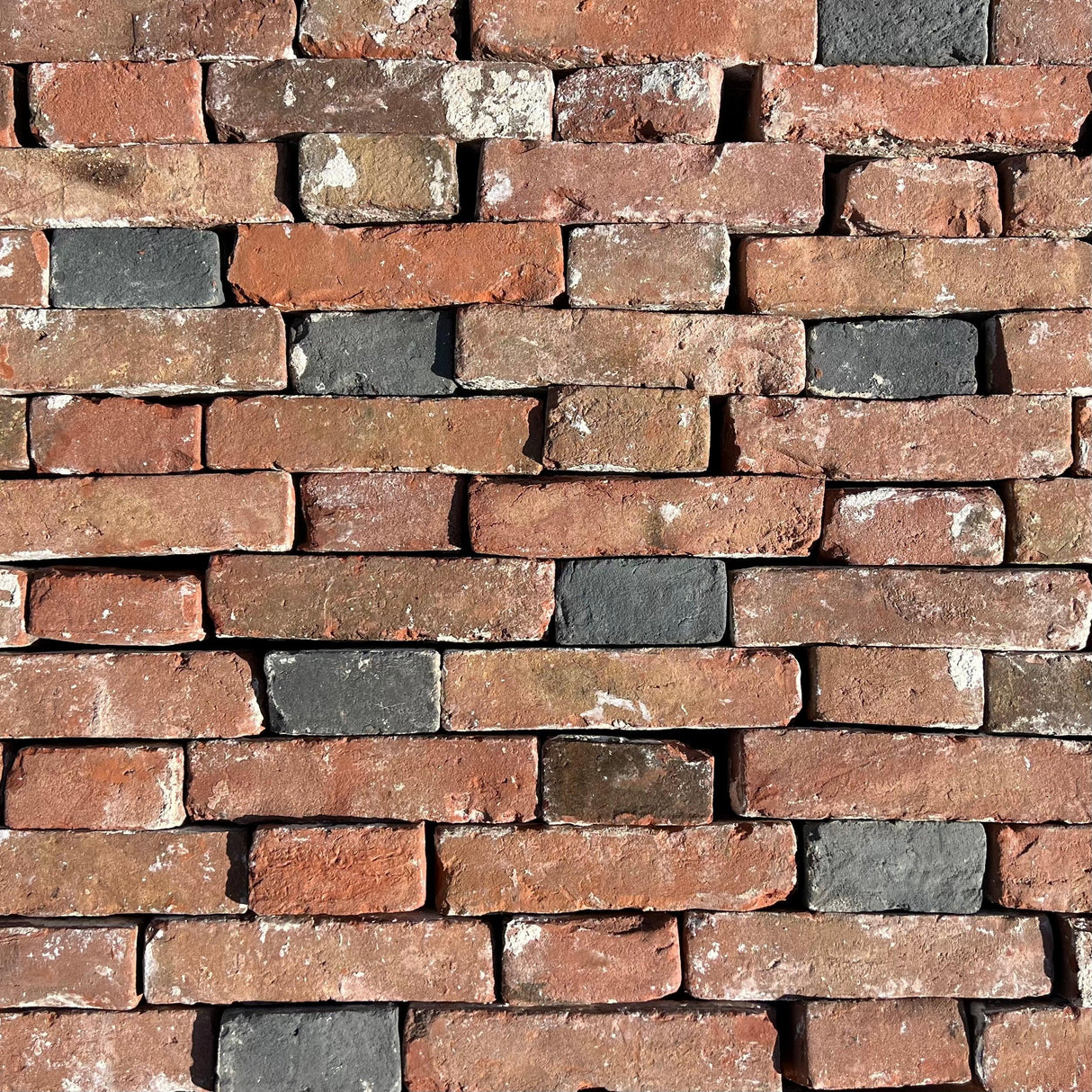 Reclaimed 2 1/4 inch Georgian Handmade Brick with Blue Headers | Pack of 400 Bricks | Free Delivery - Reclaimed Brick Company