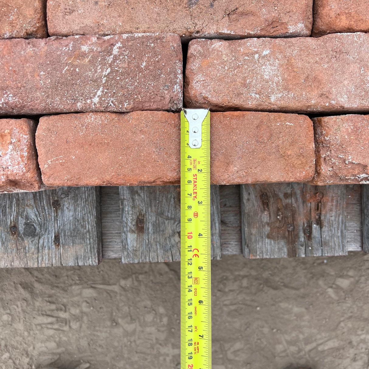 Reclaimed 2 3/8 inch Antique Handmade Brick | Pack of 544 Bricks | Free Delivery - Reclaimed Brick Company