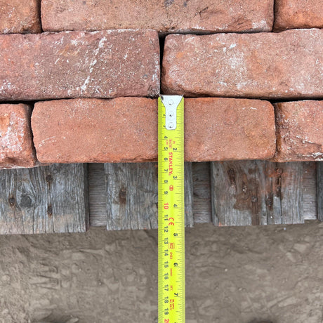 Reclaimed 2 3/8 inch Antique Handmade Brick | Pack of 544 Bricks | Free Delivery - Reclaimed Brick Company