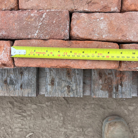 Reclaimed 2 3/8 inch Antique Handmade Brick | Pack of 544 Bricks | Free Delivery - Reclaimed Brick Company